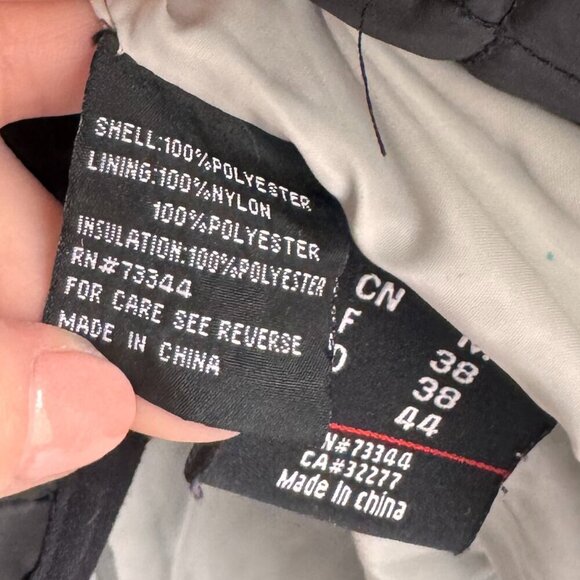 MARKER Women's Quilted Full Zip Jacket Black Front Pockets Insulated Waterproof - Picture 9 of 12